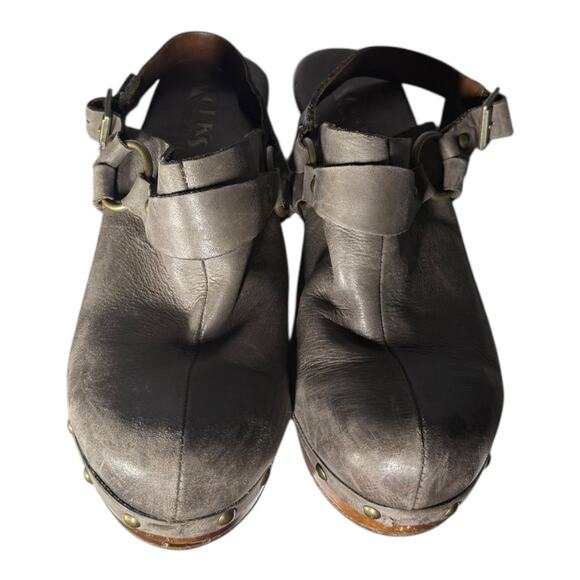 Korks Deba Clog Kork-Ease Silver Leather Slingbavk Buckle Clog Mule size 39/8 - Picture 3 of 8